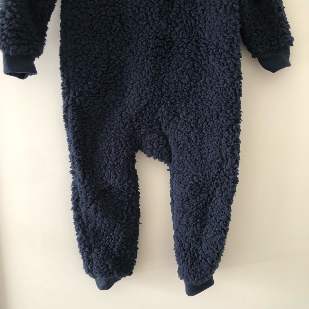 7 For All Mankind Blue Sherpa Baby Jumpsuit 24M - Picture 7 of 10